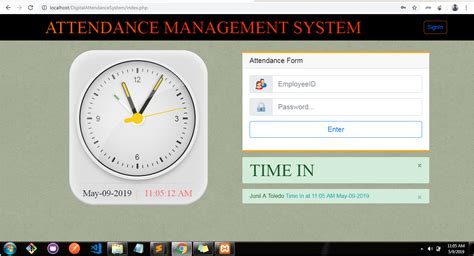 php attendance management system